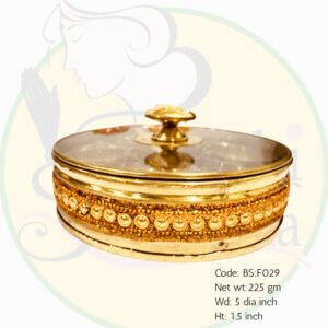 Masala Box with Antique Beaded Design – Traditional Spice Storage Container