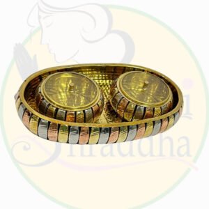 Supari Box Gift Set – Tri-Color Antique Finish Decorative Pooja & Return Gift