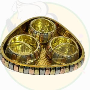 Supari Box Gift Set – Tri-Color Antique Finish Decorative Pooja & Return Gift (Copy)