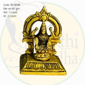 Antique Brass Maha Lakshmi Idol – Handcrafted Temple Design for Pooja & Prosperity