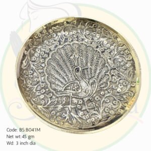 Antique Brass Peacock Plate – Handcrafted Prasadam & Pooja Offering plate