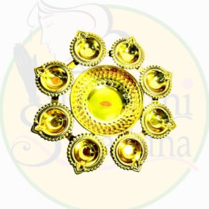 Brass Diya Urli – 10-Inch Antique Finish Decorative Lamp Bowl for Pooja & Festivals